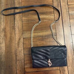 Rebecca Minkoff Wallet on a Chain Chevron Edie Crossbody, like New